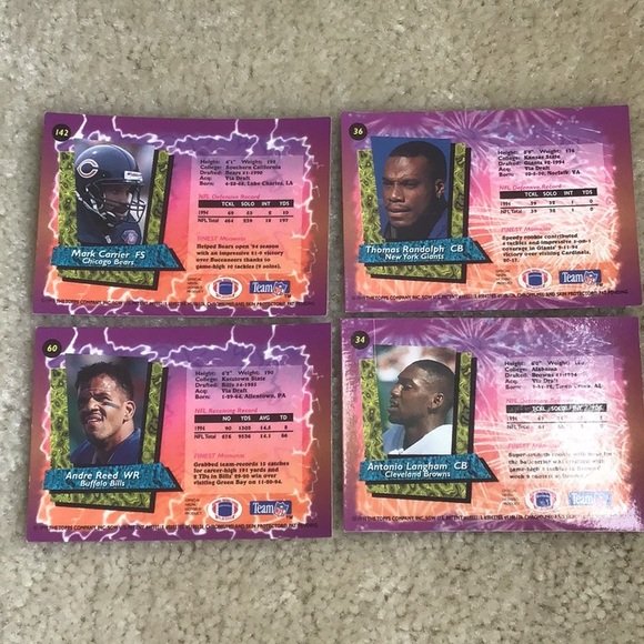 Vintage 1995-1996 Topps NFL Trading Cards, Lot of 49 Cards - Picture 7 of 13